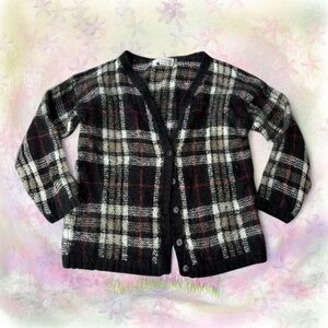 plaid vintage cardigan